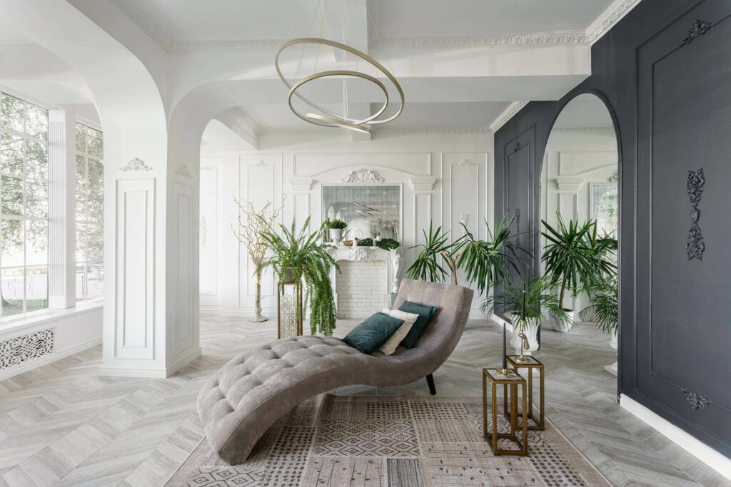 Interior of custom luxury home.